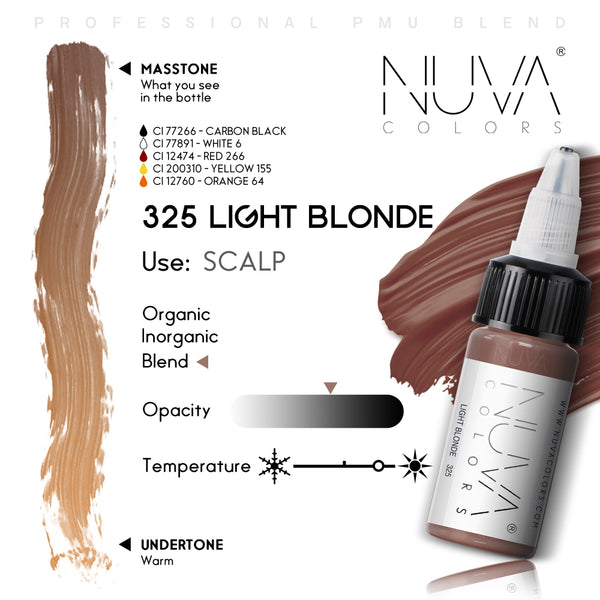 Nuva Colors 360 SMP Collection 325 Light Blonde SMP RC 15ml (1/2oz)