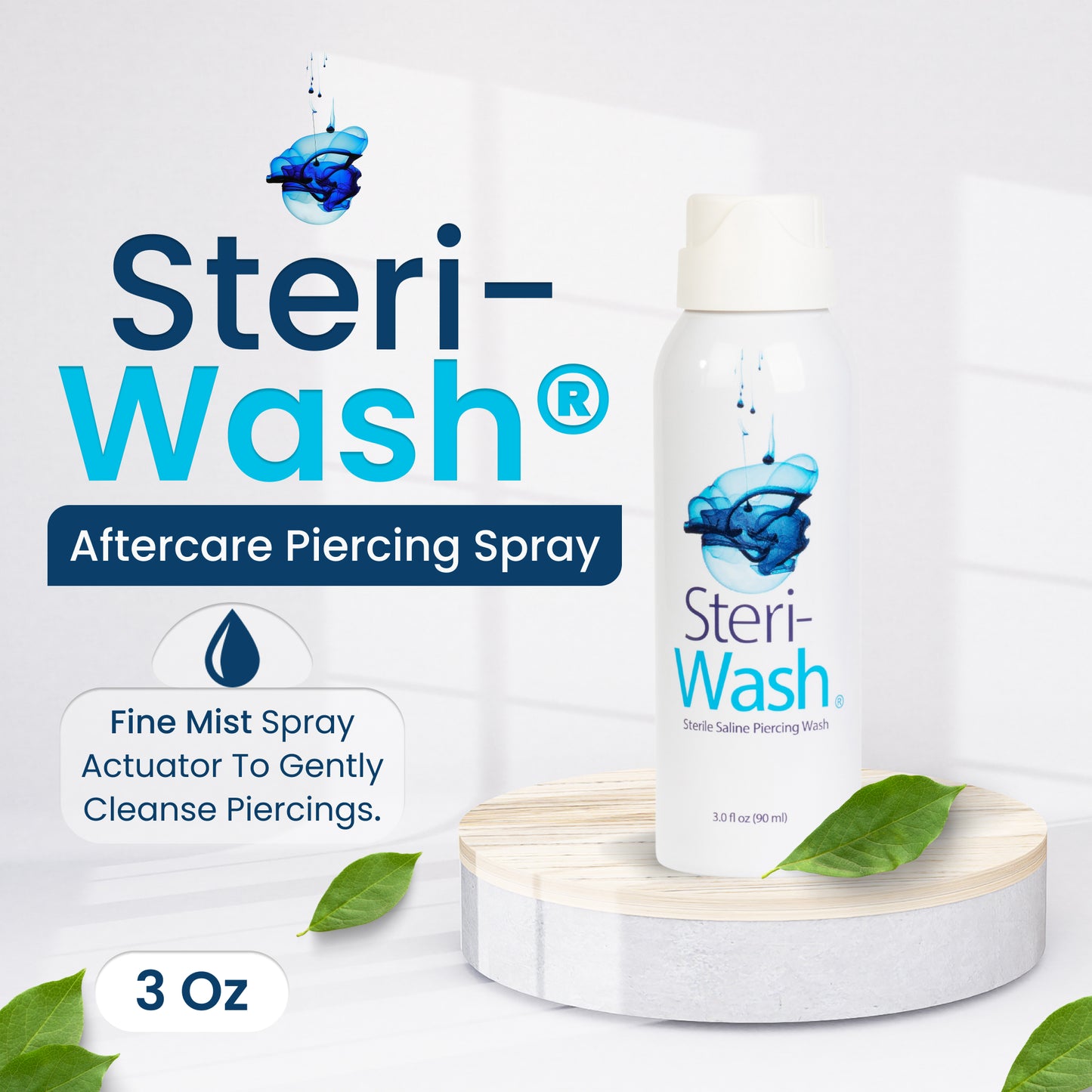 Steri-Wash® Sterile Saline Piercing Spray Mist 3oz (90ml) case of 25