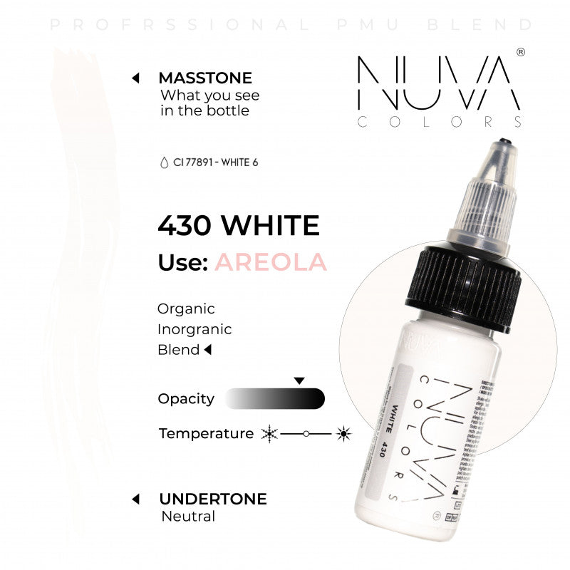Nuva Colors 360 Areola Collection 430 White RC 15ml (1/2oz)