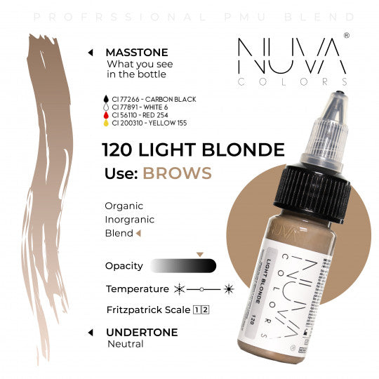 Nuva Colors 120 Light Blonde 15ml (1/2oz)