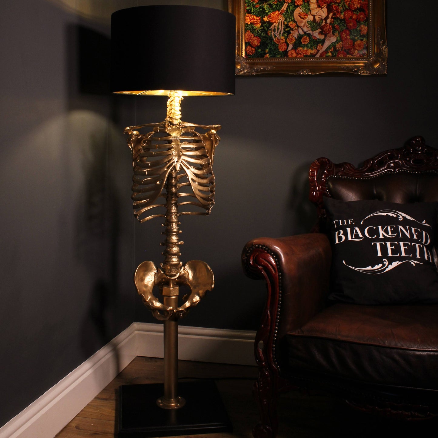 The Skeleton Floor Lamp- Gold Edition