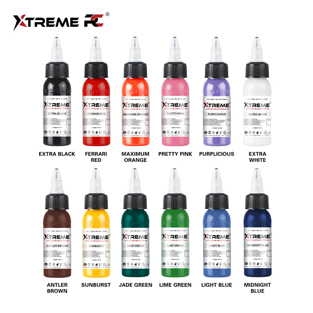 Xtreme Ink RC Primary Colour Set 12 x 30ml