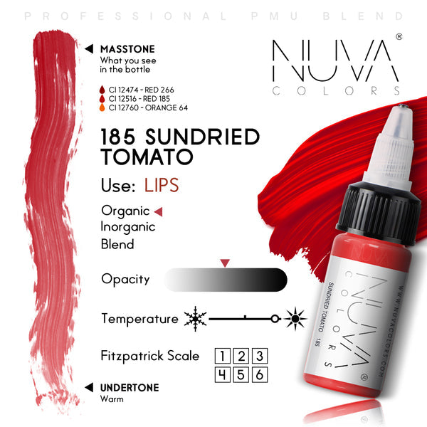 Nuva Colors 360 Lip Collection 185 Sundried Tomato RC 15ml (1/2oz)