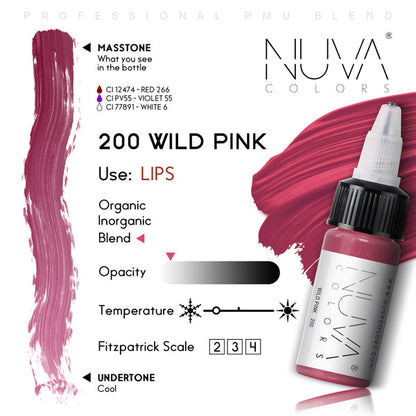 Nuva Colors 360 Lip Collection 200 Wild Pink RC 15ml (1/2oz)