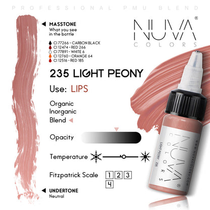 Nuva Colors 360 Lip Collection 235 Light Peony RC 15ml (1/2oz)