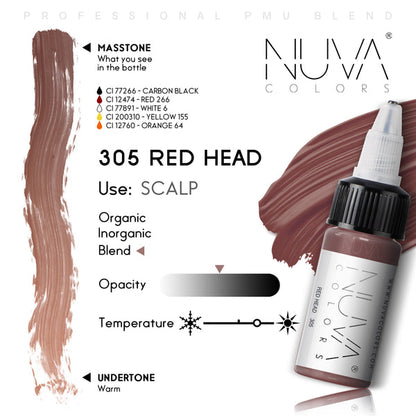 Nuva Colors 360 SMP Collection 305 Red Head SMP RC 15ml (1/2oz)