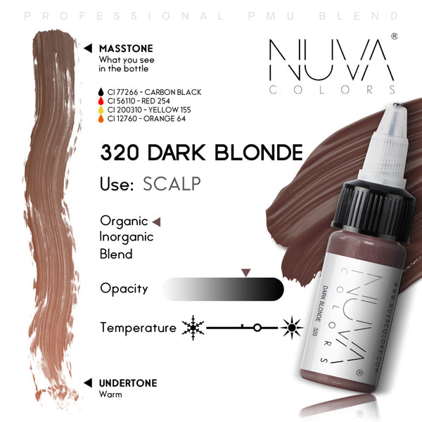 Nuva Colors 360 SMP Collection 320 Dark Blonde SMP RC 15ml (1/2oz)