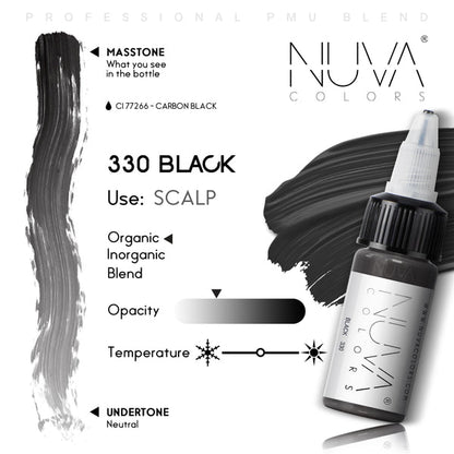 Nuva Colors 360 SMP Collection 330 Black SMP RC 15ml (1/2oz)