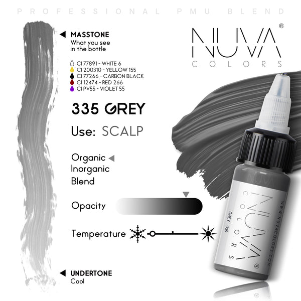 Nuva Colors 360 SMP Collection 335 Grey SMP RC 15ml (1/2oz)