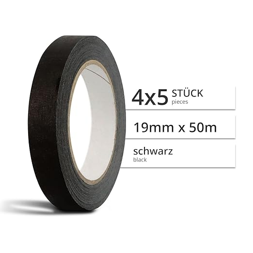 Onyx Masking Tape Black (19mm x 50m)