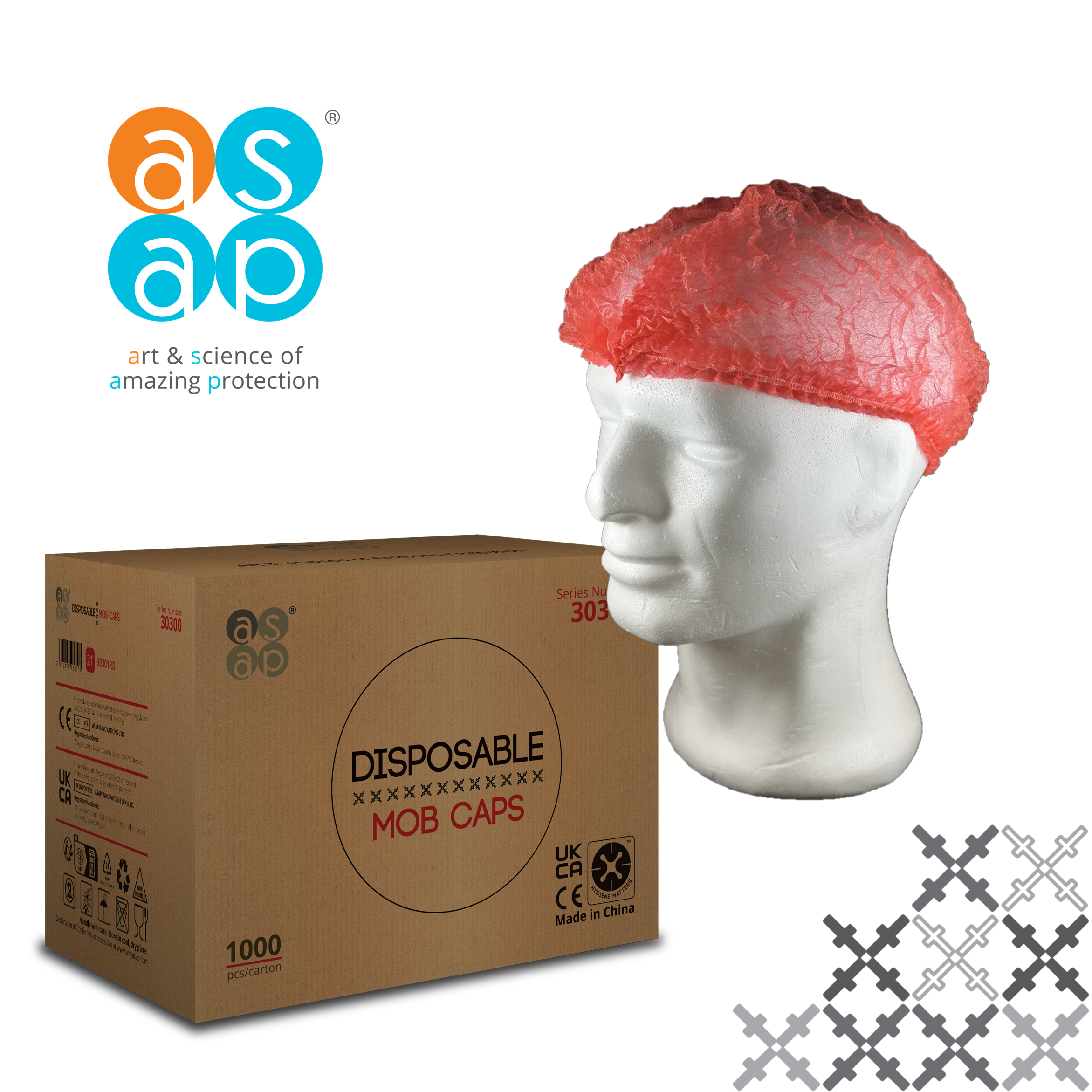 Mop Cap Tutorial ASAP Surgical Mop Cap Red x 100 – Holy Mountain Supplies