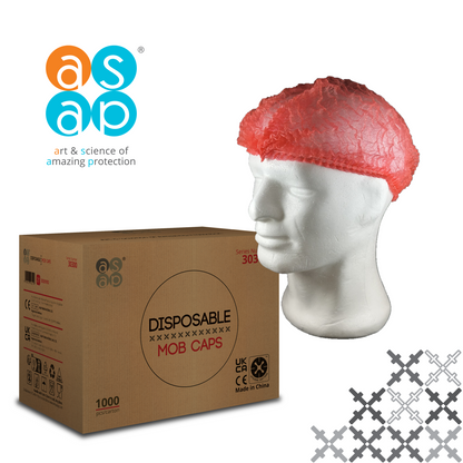 ASAP Surgical Mop Cap Red x 100