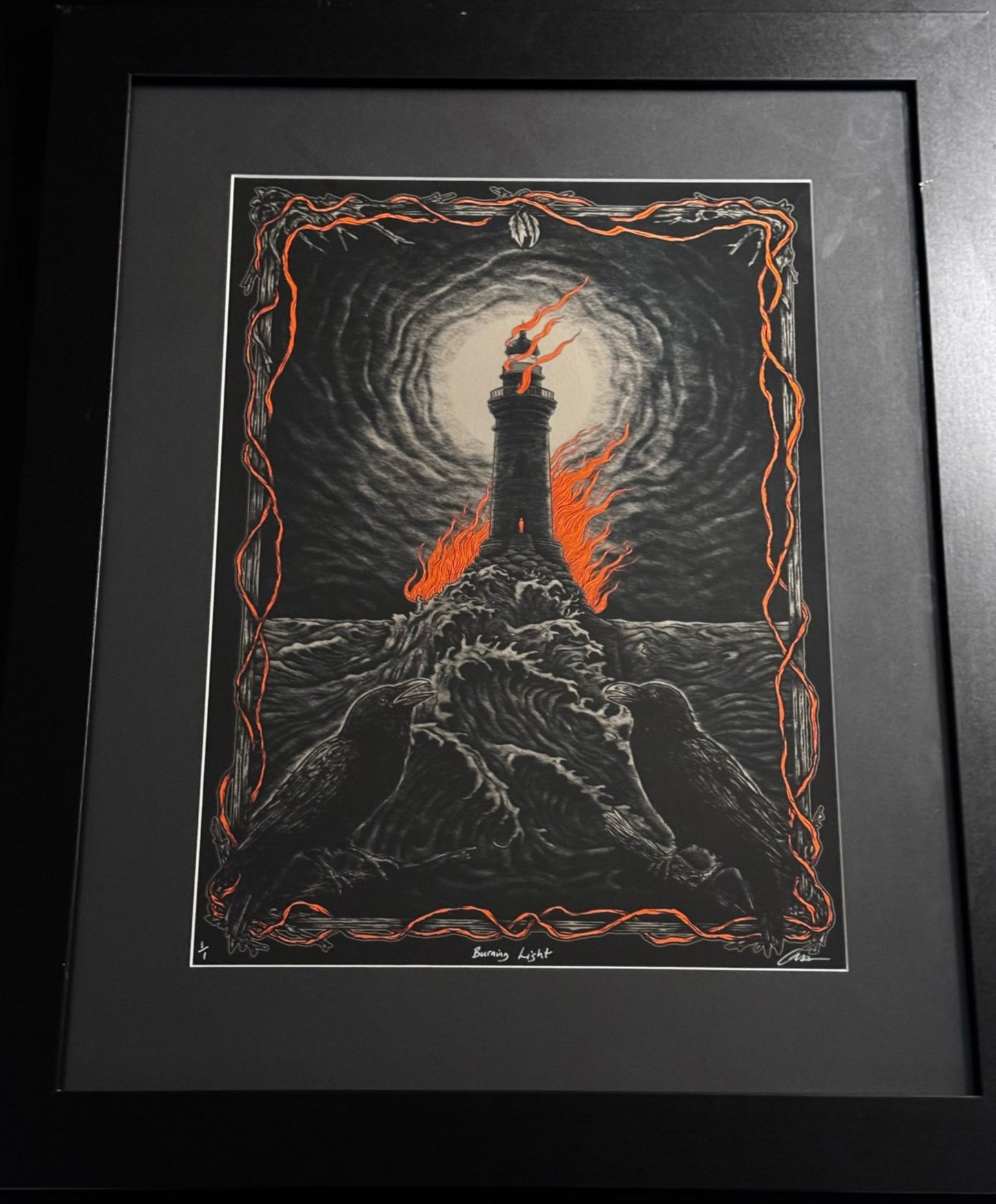 Dabulga Design Framed A3 Art Print 'Burning Light'