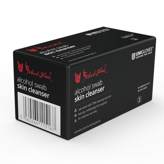 Unigloves Select Black Alcohol Swabs (100)