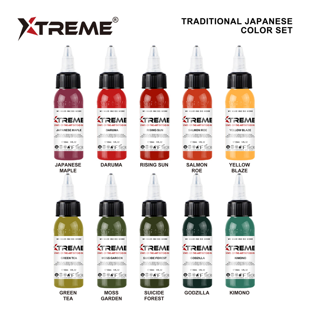 Xtreme Ink RC Ukiyo-E Traditional Japanese Colour Set 10 x 30ml