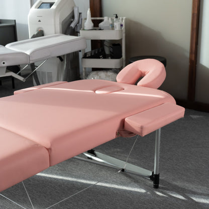 Aluminium Couch/Massage Table Pink