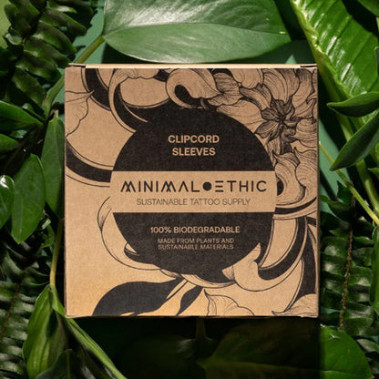 Minimal Ethic Biodegradable Clipcord Sleeves - Black - 50mm x 800mm -  Box of 125