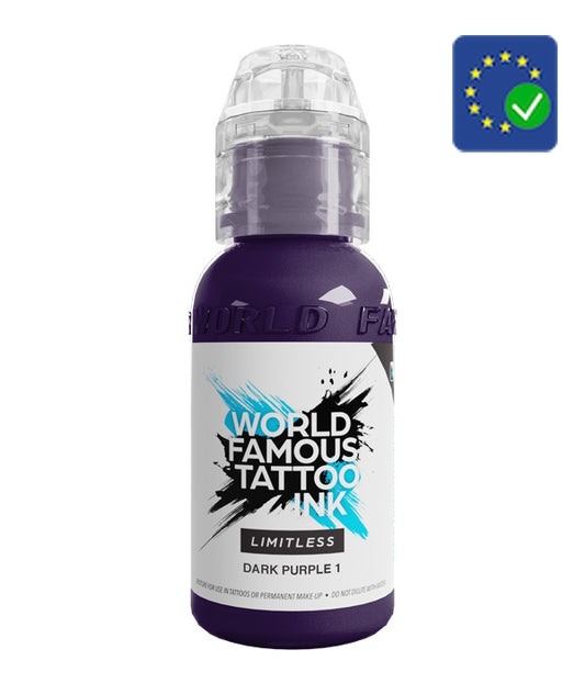 World Famous Limitless Tattoo Ink Dark Purple 1 V2 (30ml)