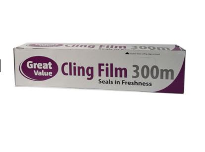 Great Value Cling Film 30cm x 300M with Cutter Box
