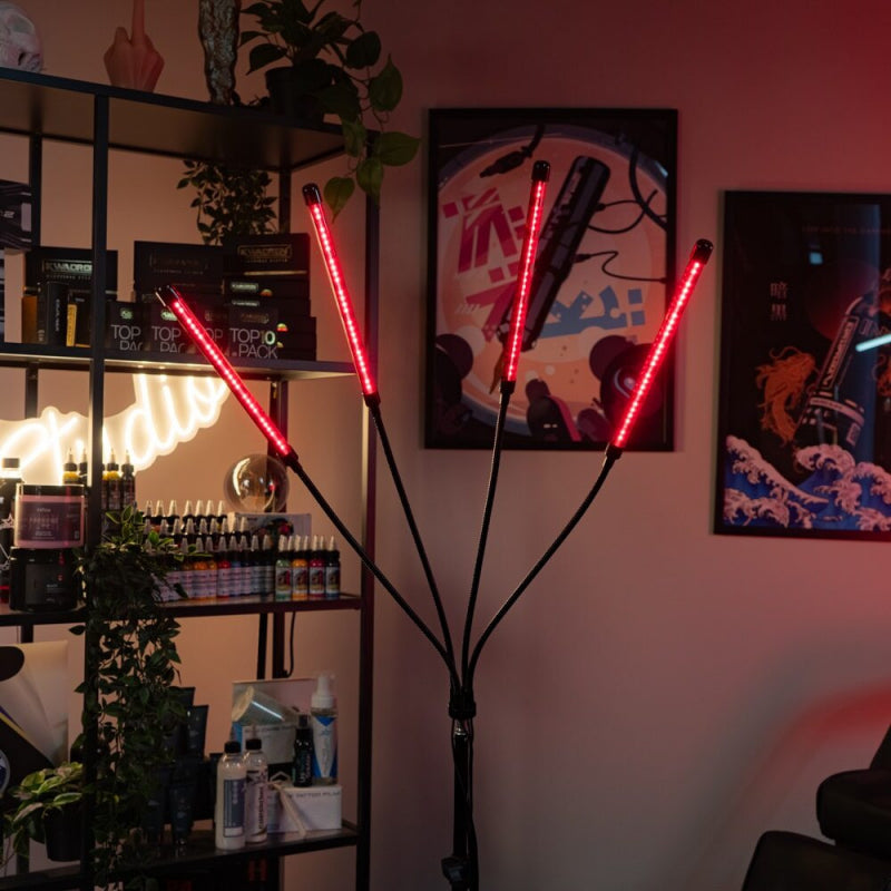 Infrared lamp with 4 panels