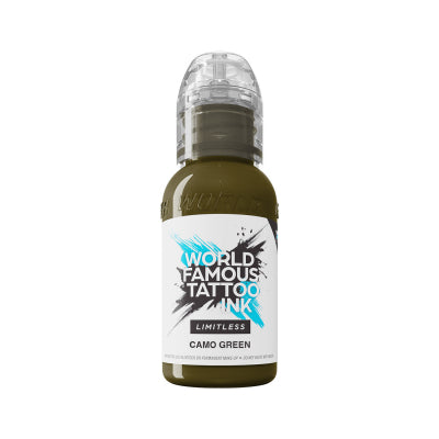 World Famous Limitless Tattoo Ink Camo Green (30ml)