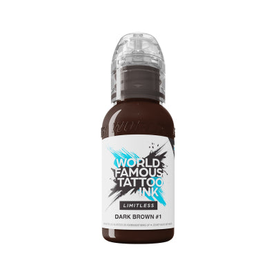 World Famous Limitless Tattoo Ink Dark Brown 1 (30ml)