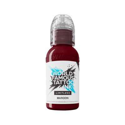 World Famous Limitless Tattoo Ink Maroon (30ml)