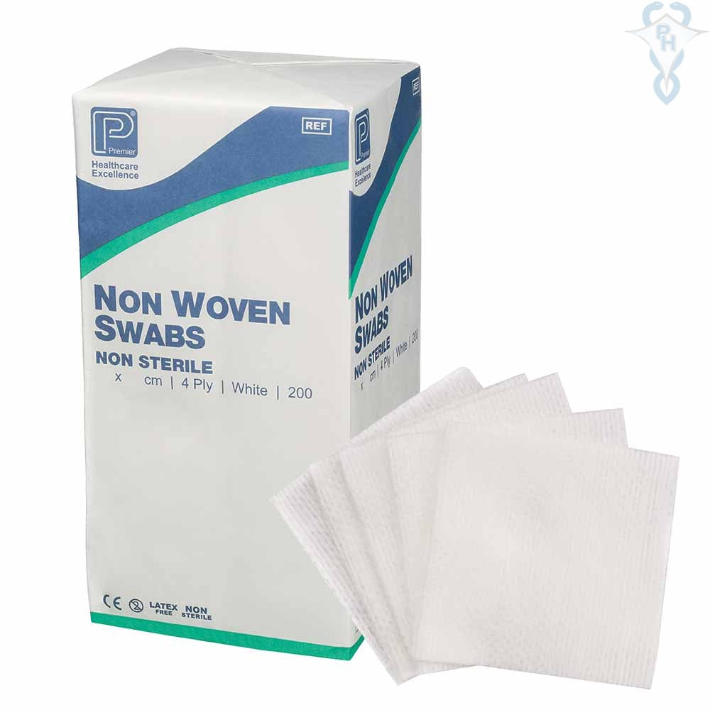 Premier Non-Sterile Non-Woven Gauze Swab 5cm x 5cm 4ply (200)