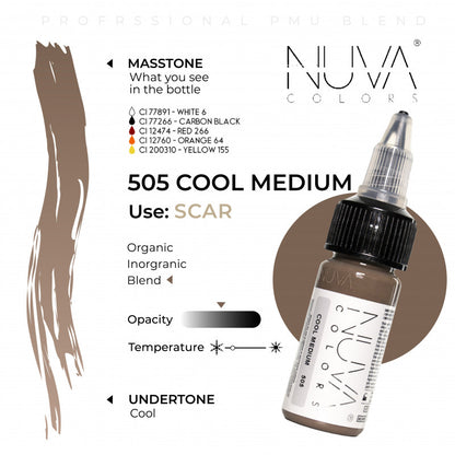 Nuva Colors 360 Scar Collection 505 Cool Medium RC 15ml (1/2oz)