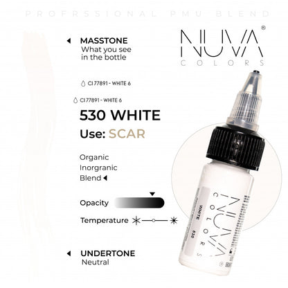 Nuva Colors 360 Scar Collection 530 White RC 15ml (1/2oz)