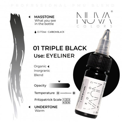 Nuva Colors 01 Triple Black 15ml (1/2oz)