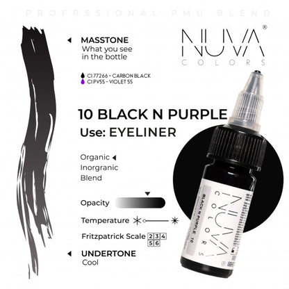 Nuva Colors 10 Black n Purple 15ml (1/2oz)