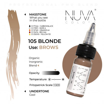 Nuva Colors 105 Blonde 15ml (1/2oz)