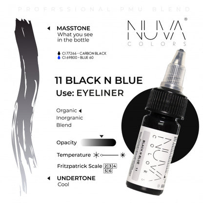 Nuva Colors 11 Black n Blue 15ml (1/2oz)