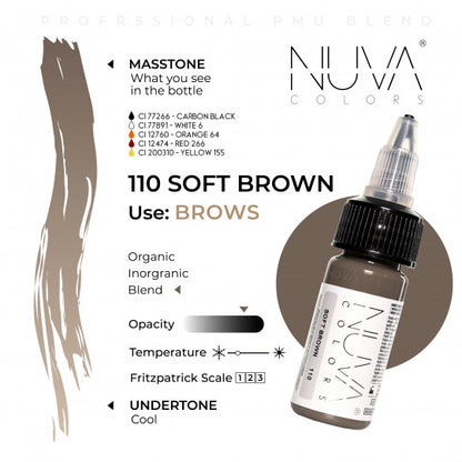 Nuva Colors 110 Soft Brown 15ml (1/2oz)