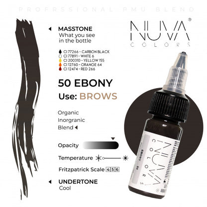 Nuva Colors 50 Ebony 15ml (1/2oz)