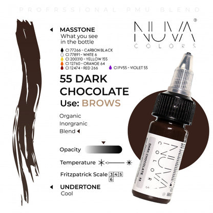 Nuva Colors 55 Dark Chocolate 15ml (1/2oz)