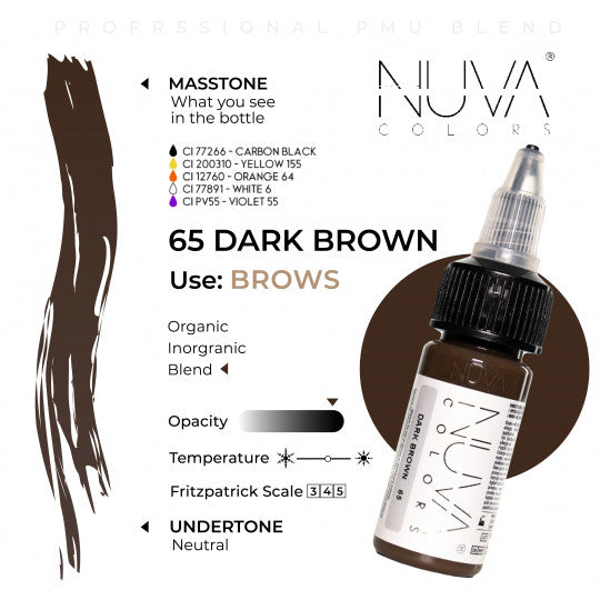 Nuva Colors 65 Dark Brown 15ml (1/2oz)