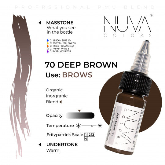 Nuva Colors 70 Deep Brown 15ml (1/2oz)