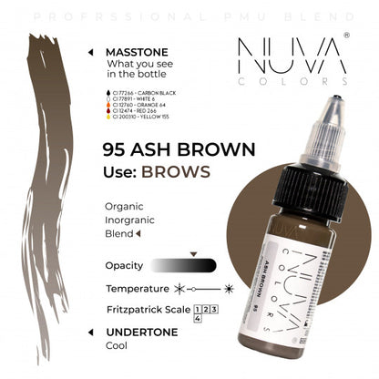 Nuva Colors 95 Ash Brown 15ml (1/2oz)