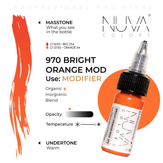 Nuva Colors 970 Modifier Bright Orange 15ml (1/2oz)