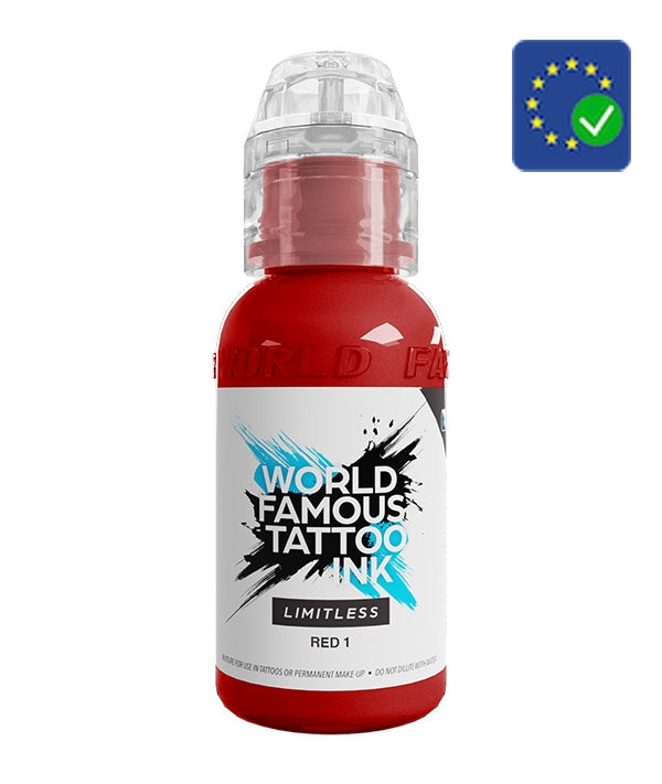 World Famous Limitless Tattoo Ink Red 1 (30ml)