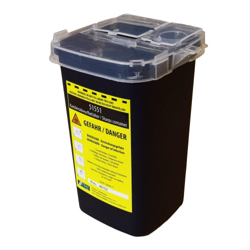 Sharps Bin Black 1L