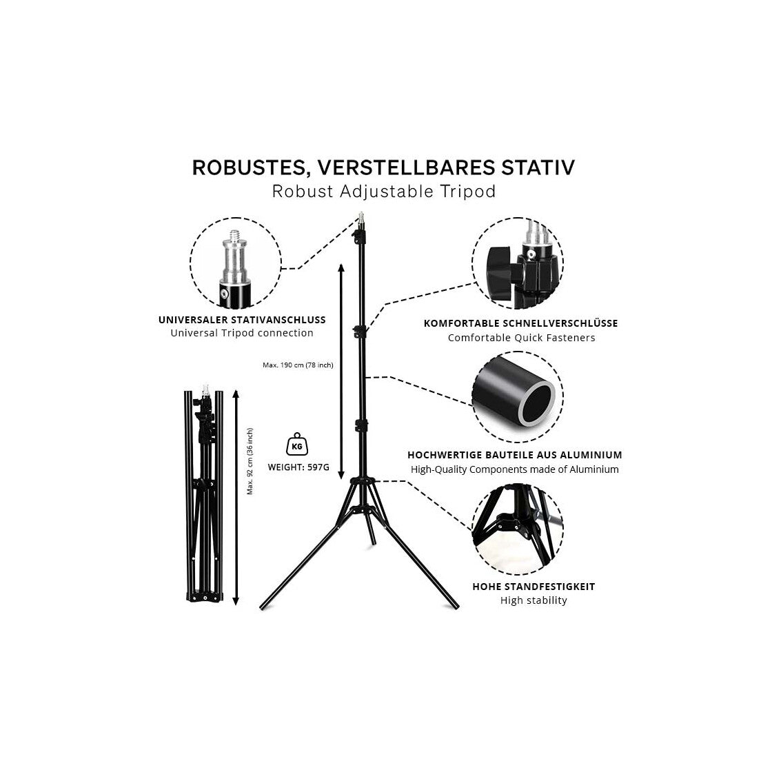 SwavGo Lamp DOUBLE-LIGHT + Tripod