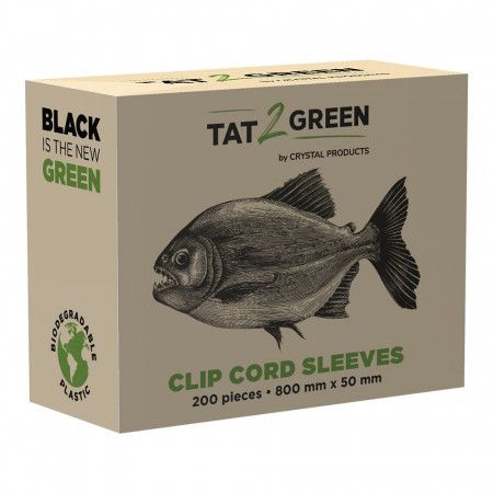 Tat2Green Clip Cord Sleeves Pre-Cut 800 mm x 50 mm - Box of 200