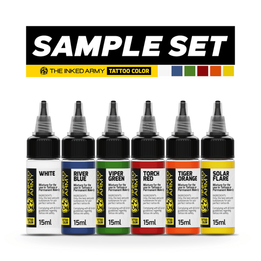 The Inked Army Tattoo Colour Sample Set - 6 x 15 ml