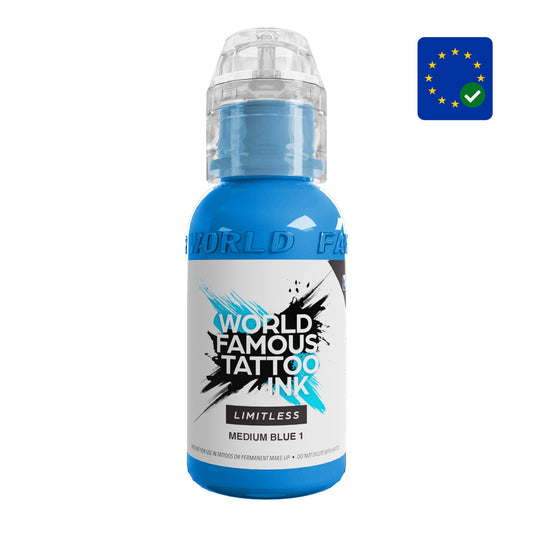 World Famous Limitless Tattoo Ink Medium Blue 1 V2 (30ml)