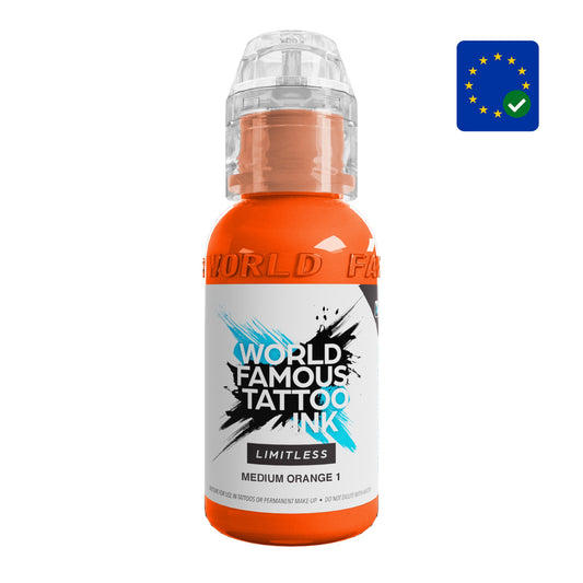 World Famous Limitless Tattoo Ink Medium Orange 1 (30ml)